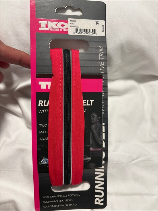 TKO Accessories - TKO Fuchsia Running Belt with Black Zipper